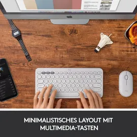 Logitech K380 für Mac DE grauweiß