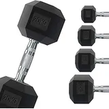 G5 HT SPORT Professionelle gummierte sechseckige Hantel 4 kg schwarz