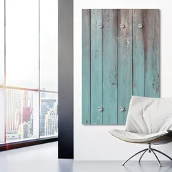 Garderobenleiste QUEENCE "Barney", blau (türkis), B:80cm H:120cm T:3cm, Acrylglas, Garderobenhalter