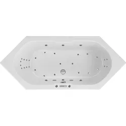 Sechseck Whirlpool Sanibay Gornergrat, 190x80cm, mit Whirlpoolsystem COMFORT