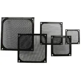 InLine Lüftergitter, Aluminium Filter, 80x80mm, schwarz,