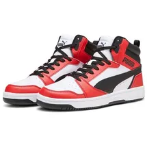 Puma Rebound V6 High-Top Puma White/Puma Black/For All Time Red 48