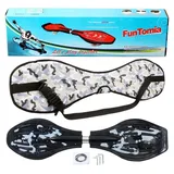 FunTomia Waveboard Waveboard mit Mach1 ABEC-9 Kugellager, LED Rollen & Tragetasche schwarz