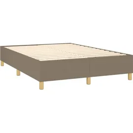 vidaXL Boxspringbett 140 x 200 cm Taupe