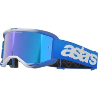 Alpinestars Vision 5 Blaze, Crossbrille verspiegelt - Blau/Weiß Blau-Verspiegelt