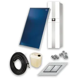 Solar Set mit Gasbrennwert-Solar-Zentrale CSZ-2-14/300R, WOLF, Sonnenkollektor CFK-1, Aufdach, 14kW, 300l, 1 Mischerkreis, 3 Kollektoren