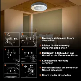 Osram Cylinder 55 cm Deckenventilator Grau
