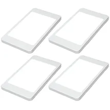 Kalb Material Für Möbel LED Unterbauleuchte silber-grau, neutralweiss, ohne Sensor 4er SET