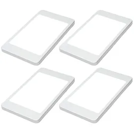 Kalb Material Für Möbel LED Unterbauleuchte silber-grau, neutralweiss, ohne Sensor 4er SET