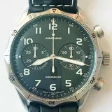 JUNGHANS Herren Uhr Meister Pilot Chronoscope Black Ref. 27/3590.00 NEW FULL SET