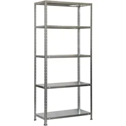 SimonRack Comfort Metallregal mit 5 Böden und Schrauben. Farbe VERZINKT 2000x1000x500 mm