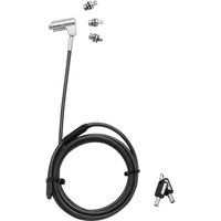 Dicota Universal Security Cable Lock, 3-fach austauschbarer Kopfmechanismus für alle Schließlösungen