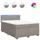 vidaXL Boxspringbett mit Matratze Taupe 140x200 cm Stoff