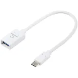 Renkforce USB-C auf USB-A Adapter 0,2 m Weiß