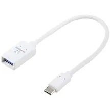 Renkforce USB-C auf USB-A Adapter 0,2 m Weiß