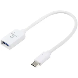Renkforce USB-C auf USB-A Adapter 0,2 m Weiß