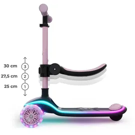 Kinderkraft RAKET UP 2-in-1 Scooter mit Sitz Rosa