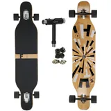 FunTomia Longboard Camber Ahornholz Longboard in 3 Flex Stufen + T-Tool, Camber Twin Tip