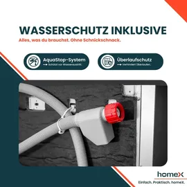 Homex DWFI601442A Einbau-Geschirrspüler (vollintegrierbar, 598 mm)
