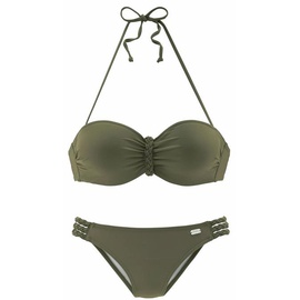 Buffalo Bügel-Bandeau-Bikini, Damen oliv, Gr.38 Cup C,