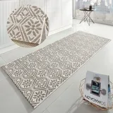 HANSE HOME Zala Living Flachgewebe Küchenläufer, "Creation" beige, Creme 80x200 cm