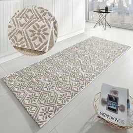 HANSE HOME Zala Living Flachgewebe Küchenläufer, "Creation" beige, Creme 80x200 cm
