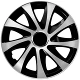 NRM Radzierblende Drift EXTRA schwarz/Silber 14 Zoll 4er Set
