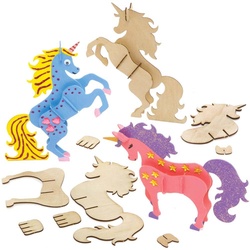 3D Einhornbastelsets aus Holz  (pro Set 4) Basteln mit Holz
