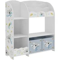 [en.casa] Kinderregal Lysekil 100 x 93 x 30 cm Spanplatte mehrfarbig