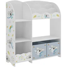 [en.casa] Kinderregal Lysekil 100 x 93 x 30 cm Spanplatte mehrfarbig
