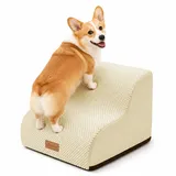 Vounot® Hundetreppe Haustiertreppe Aus Hochdichtem Schwamm, Rutschfest, 40x40x30cm Beige