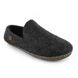 WoolFit handgefilzte Mokassin Pantoffeln Hausschuh geeignet bei hohem Spann grau 47 EU