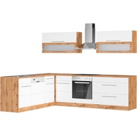 Kochstation Küche »KS-Wien«, Stellbreite 220 x 270 cm, wahlweise mit E-Geräten, weiß