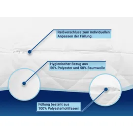 ZOLLNER KopfKissen 80 x 80 cm Weiß