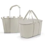 REISENTHEL® Einkaufskorb Set aus carrybag und coolerbag, Einkaufskorb Isotasche Picknick Thermotasche beige