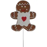 FD Deko-Weihnachtsfigur Pfefferkuchenbaby Stecker 20,5 cm Braun-Weiß