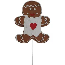 FD Deko-Weihnachtsfigur Pfefferkuchenbaby Stecker 20,5 cm Braun-Weiß