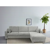 Home Affaire Ecksofa Roma "L" Dauerschlaffunktion, mit Unterfederung, Matratzenhöhe 14cm, Liegemaße ca 163x198 cm, L-Form grau