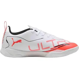 Puma Ultra 5 Play IT Hallenschuhe Kinder Puma White/Puma Black/Glowing Red 34