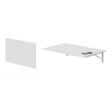 freiraum Klapptisch Wandklapptisch, in Artik Weiß, Holzwerkstoff - 78x21x50cm (BxHxT)