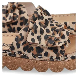 Rieker Pantolette Klettverschluss Wellenform weich Kork Textil V8763, Größe:37 EU, Farbe:Braun - Braun 37