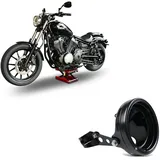 Set: Motorrad Hebebühne Midlift M bis 500 kg rot ConStands mit Scheinwerfergh. 7" mit Gabel-Halterung 35-43mm sw