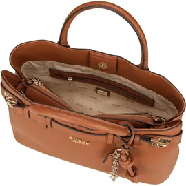 GUESS Handtasche Gregoria Large Girlfriend Satchel Cognac braun