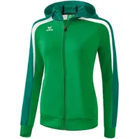 Erima Liga Line 2.0 Trainingsjacke mit Kapuze Damen smaragd/evergreen/white 38