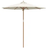 VidaXL Garten-Sonnenschirm Creme-weiß 240x260 cm Bambus