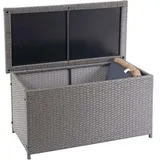 MCW Poly-Rattan Kissenbox D88 250l Basic Grau 51x115x59cm 250l