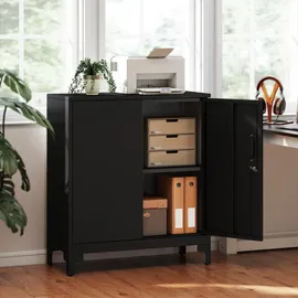 Homcom Aktenschrank 80 x 35 x 91 cm Schwarz