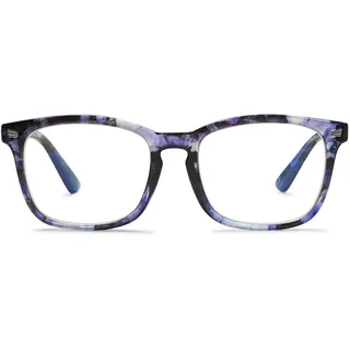 MAGIMODAC Blaulichtfilter Lesebrille eckig Damen Herren Anti Blaues Licht Lesebrillen Sehhilfe Brille Computer-Lesebrillen mit Sehstärke (Blau, 2.75)