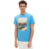 TOM TAILOR Herren T-Shirt, 18395 - Rainy Sky Blue, L