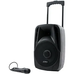 300W Mobile LED Soundanlage Karaoke Bluetooth USB SD Trolley Mikrofon MP3 PARTY-8LED